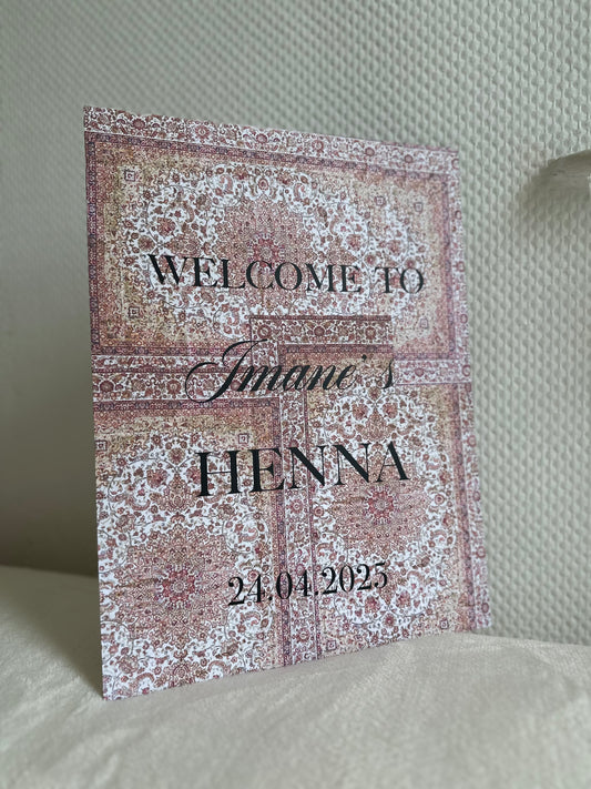 Panneau de bienvenue HENNA