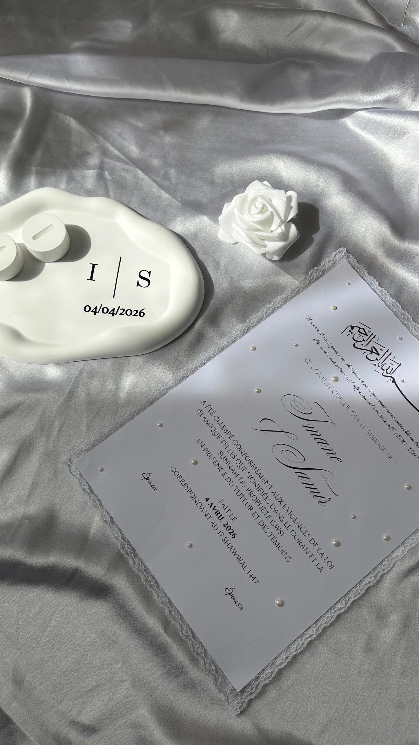 Certificat de mariage + Porte-Alliance