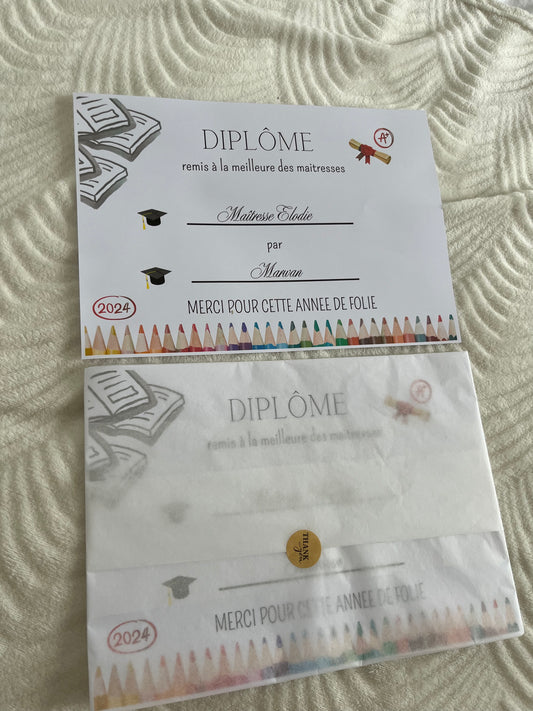 Dîplôme maître/maîtresse