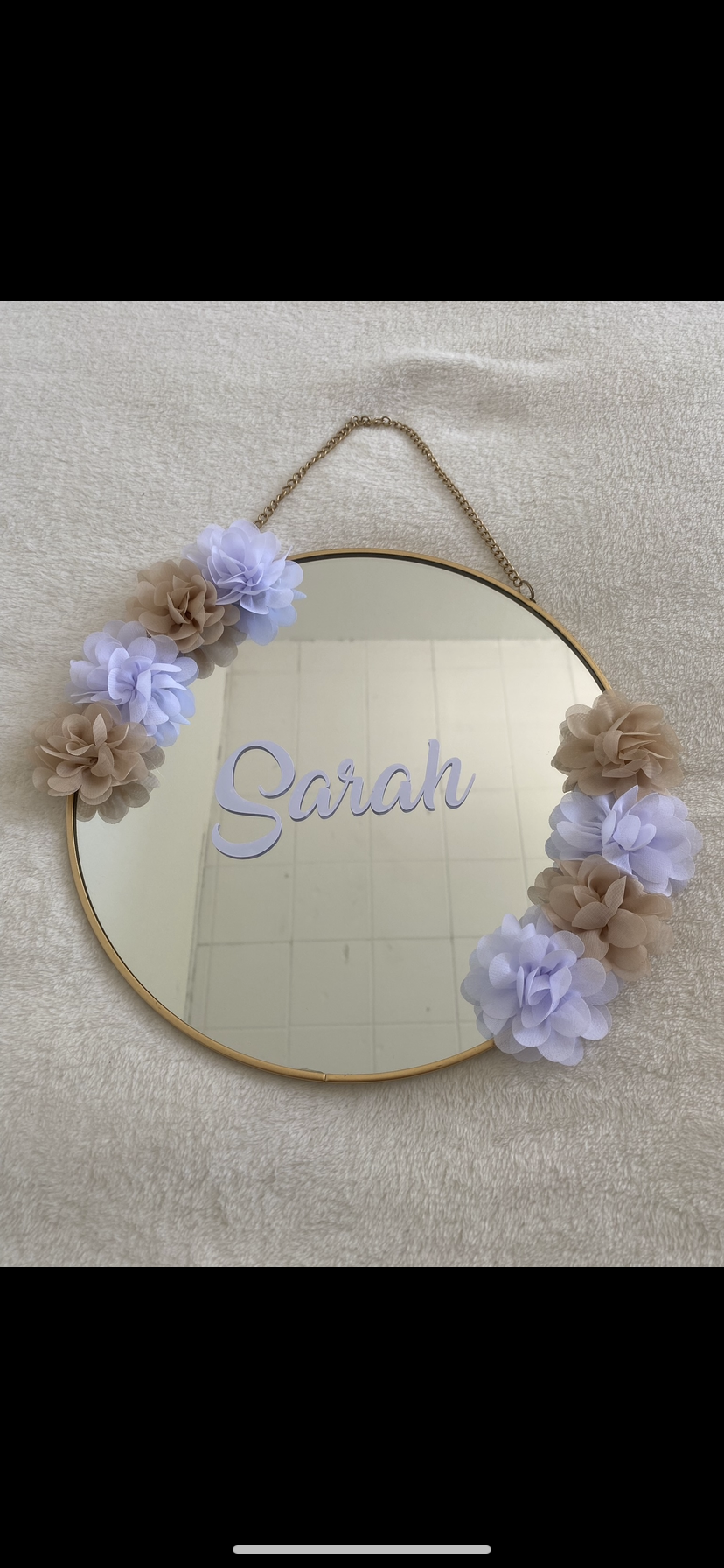 MIROIR Fleurs 25 cm